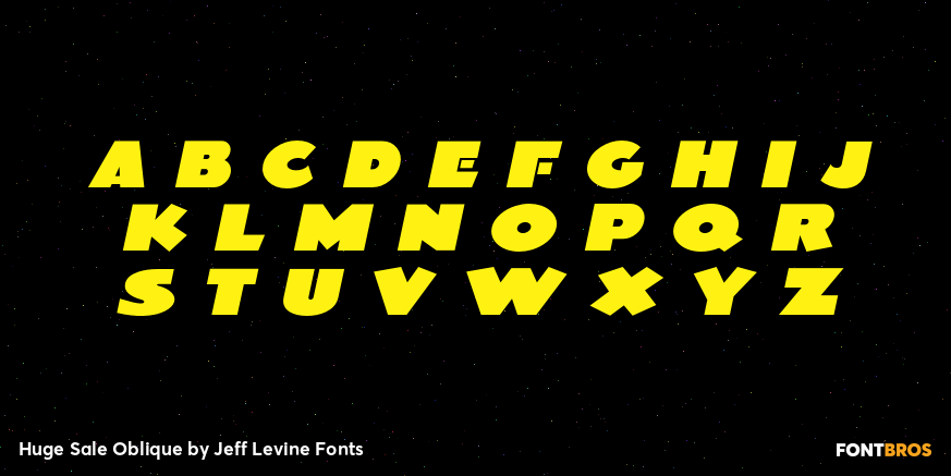 Huge Sale Oblique Font Poster #2