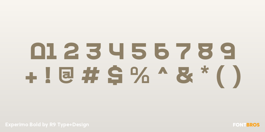 Experimo Bold Font Poster #4