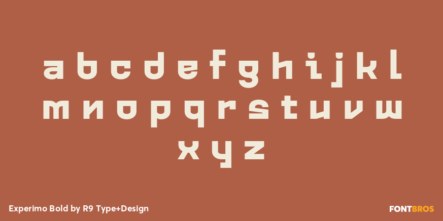 Experimo Bold Font Poster #3