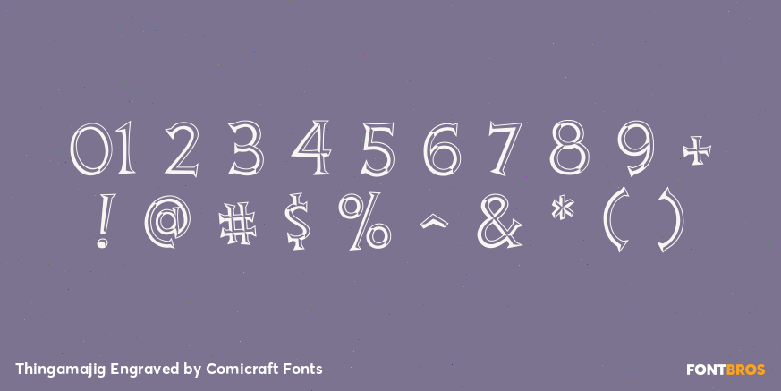 Thingamajig Engraved Font Poster #1