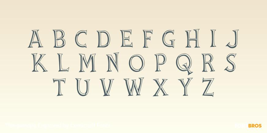 Thingamajig Engraved Font Poster #2