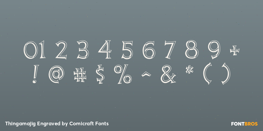 Thingamajig Engraved Font Poster #4