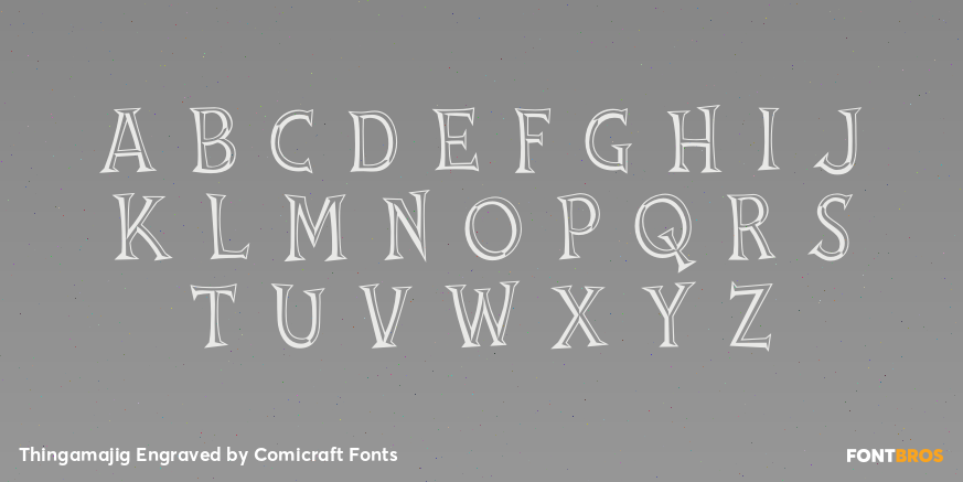 Thingamajig Engraved Font Poster #1