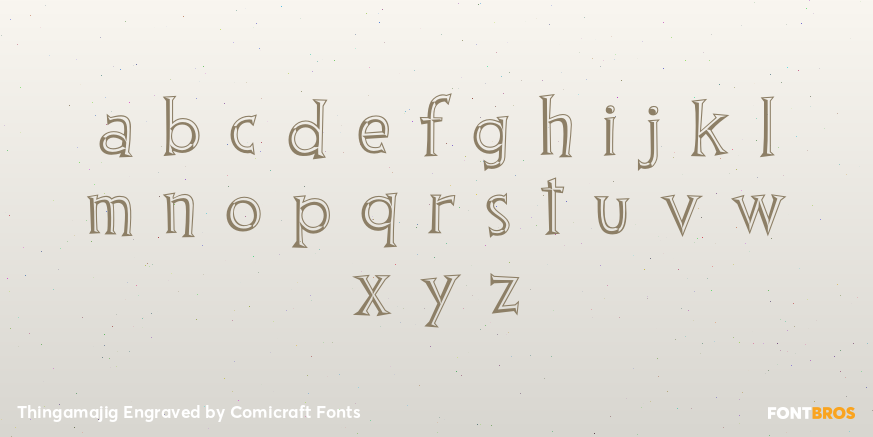 Thingamajig Engraved Font Poster #1