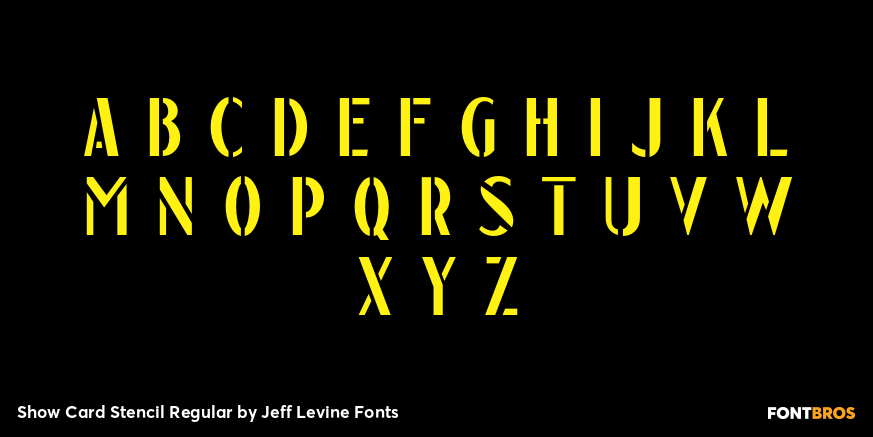 Show Card Stencil Regular Font Poster #2