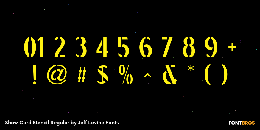 Show Card Stencil Regular Font Poster #4