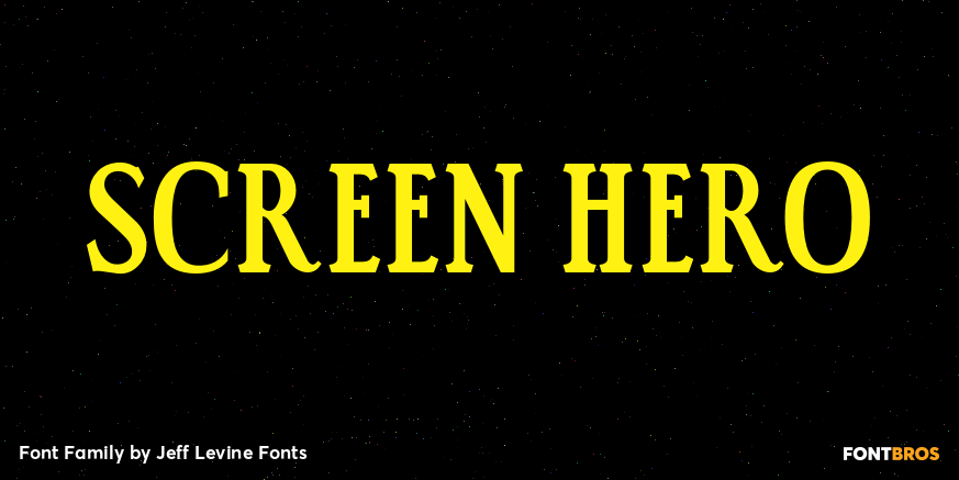 Screen Hero Font Poster