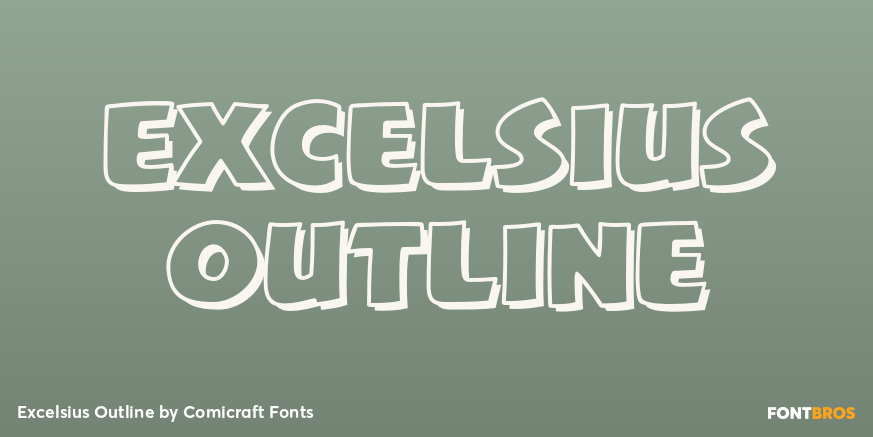 Excelsius Outline Font Poster #1