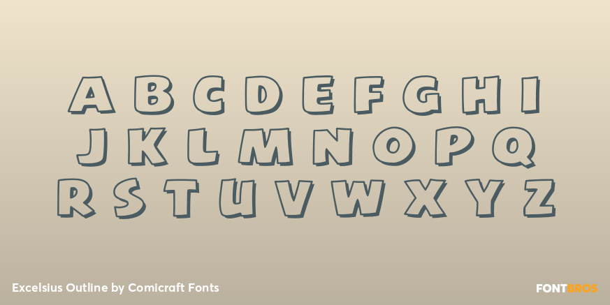 Excelsius Outline Font Poster #2