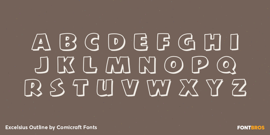 Excelsius Outline Font Poster #3