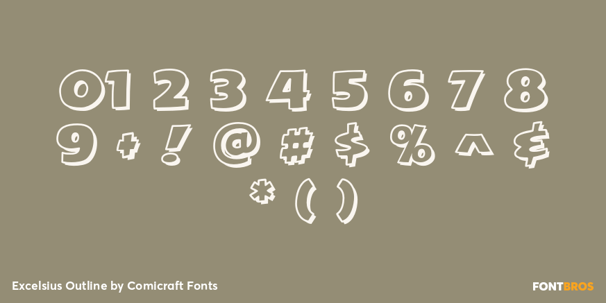 Excelsius Outline Font Poster #4