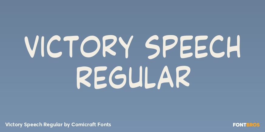 Victory Speech Regular Font Poster #1