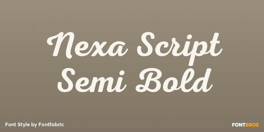 Nexa Script Semi Bold Poster