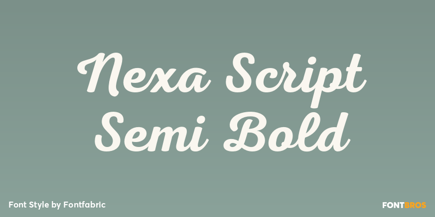 Nexa Script Semi Bold Poster