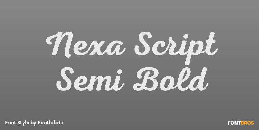 Nexa Script Semi Bold Poster