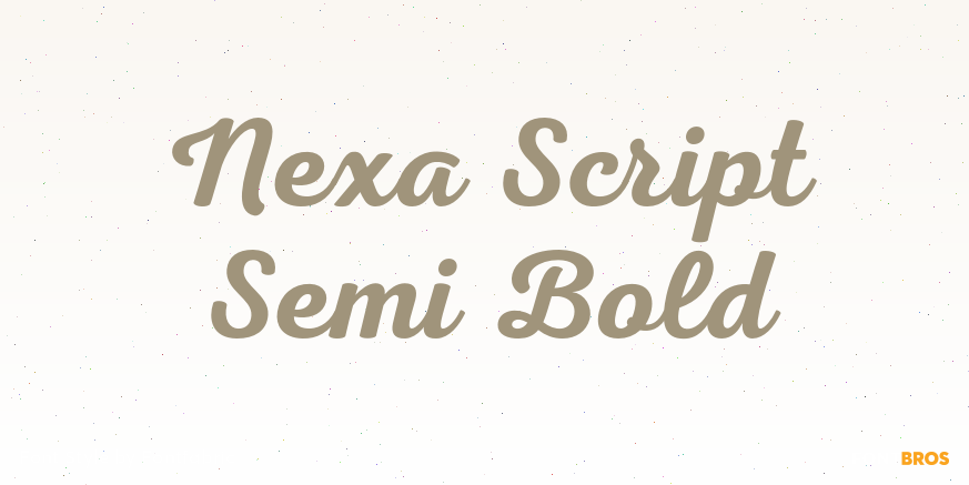 Nexa Script Semi Bold Poster