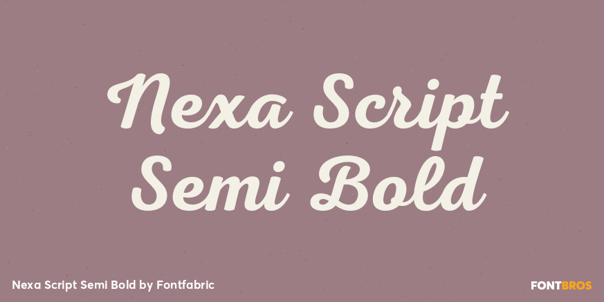 Nexa Script Semi Bold Poster