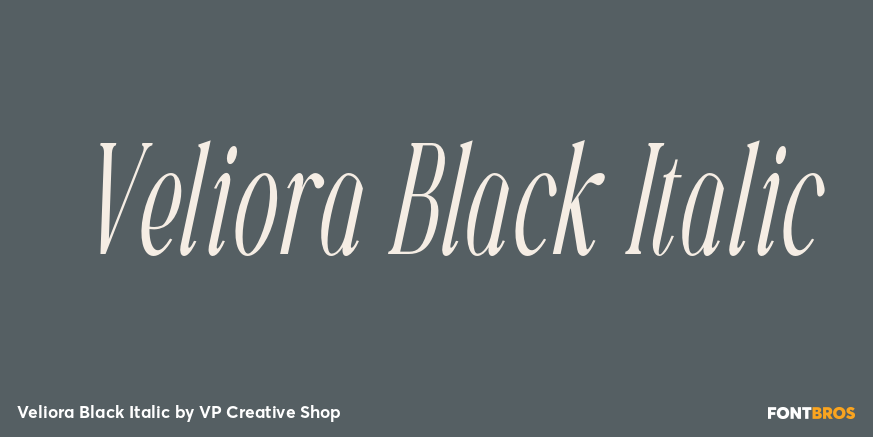Veliora Black Italic Font Poster #1