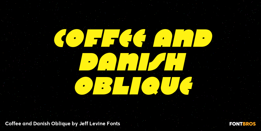 Coffee and Danish Oblique Font Poster #1