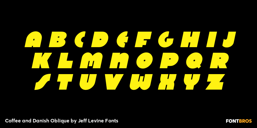 Coffee and Danish Oblique Font Poster #2