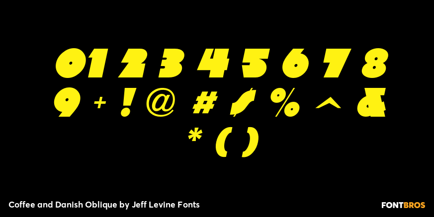 Coffee and Danish Oblique Font Poster #4