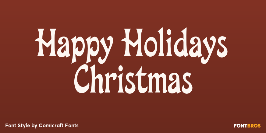 Happy Holidays Christmas Font Poster #1