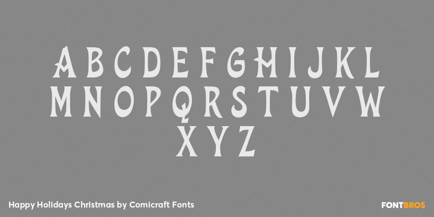 Happy Holidays Christmas Font Poster #2