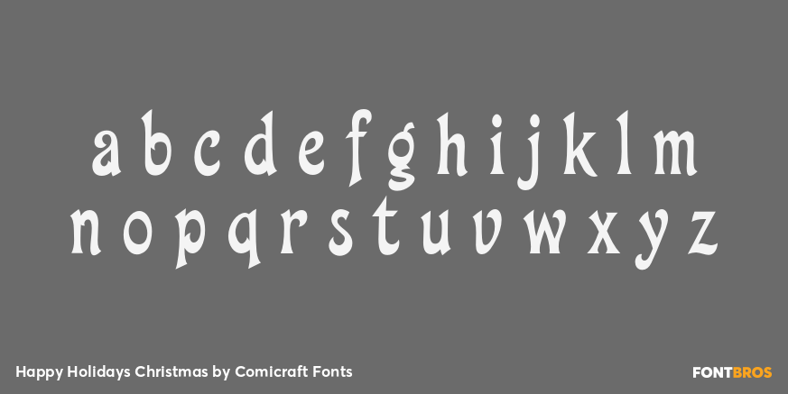 Happy Holidays Christmas Font Poster #3