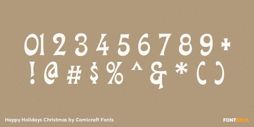 Happy Holidays Christmas Font Poster #4