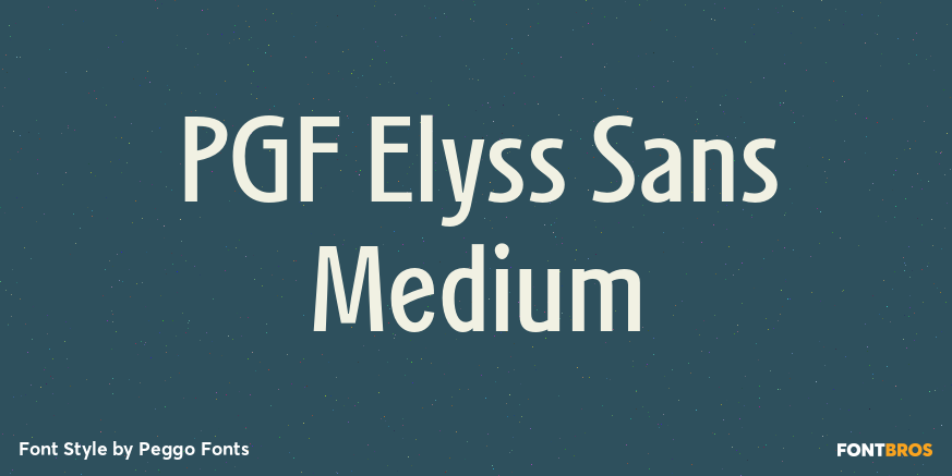 PGF Elyss Sans Medium Font Poster