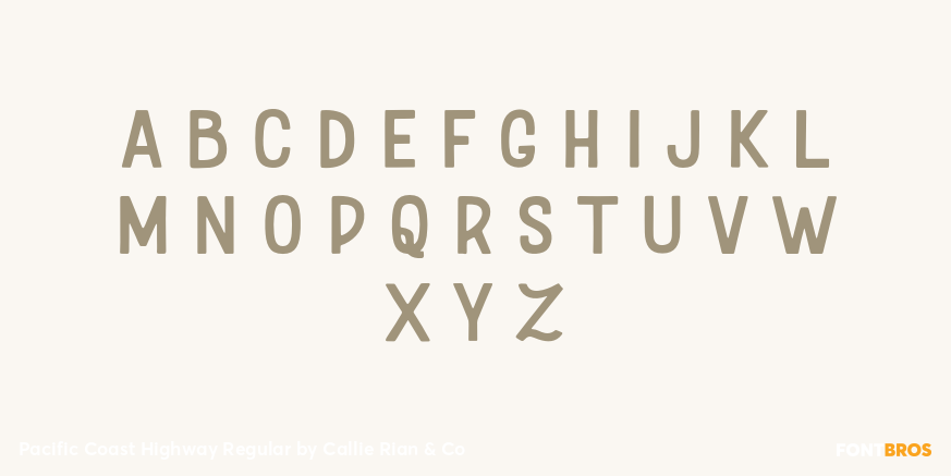 Pacific Coast Highway Regular Font Poster #3