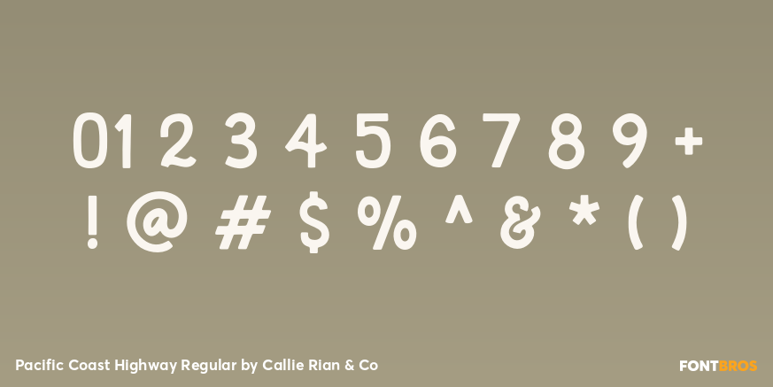 Pacific Coast Highway Regular Font Poster #4