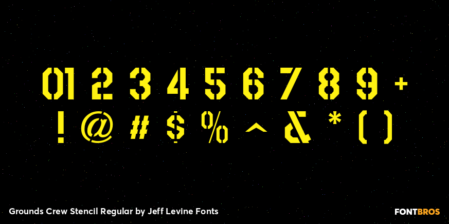 Grounds Crew Stencil Regular Font Poster #4