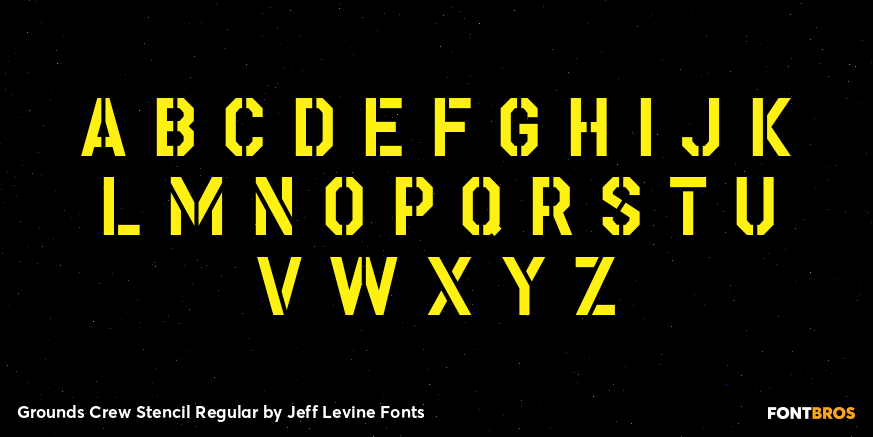 Grounds Crew Stencil Regular Font Poster #1