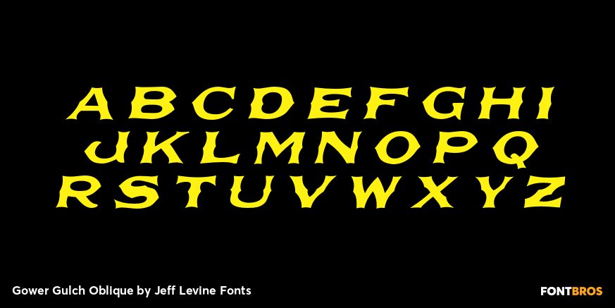 Gower Gulch Oblique Font Poster #2