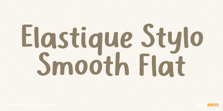 Elastique Stylo Smooth Flat Font Poster #1