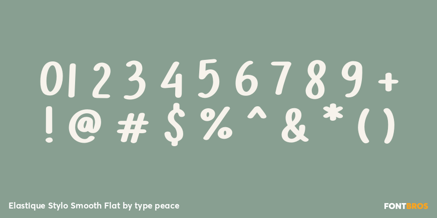 Elastique Stylo Smooth Flat Font Poster #1