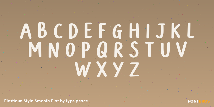 Elastique Stylo Smooth Flat Font Poster #2