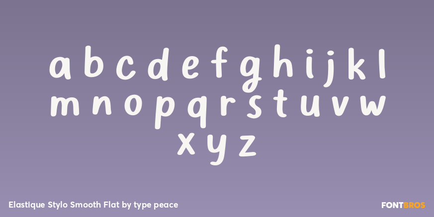 Elastique Stylo Smooth Flat Font Poster #3