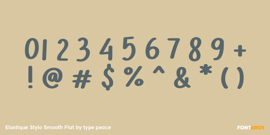 Elastique Stylo Smooth Flat Font Poster #4