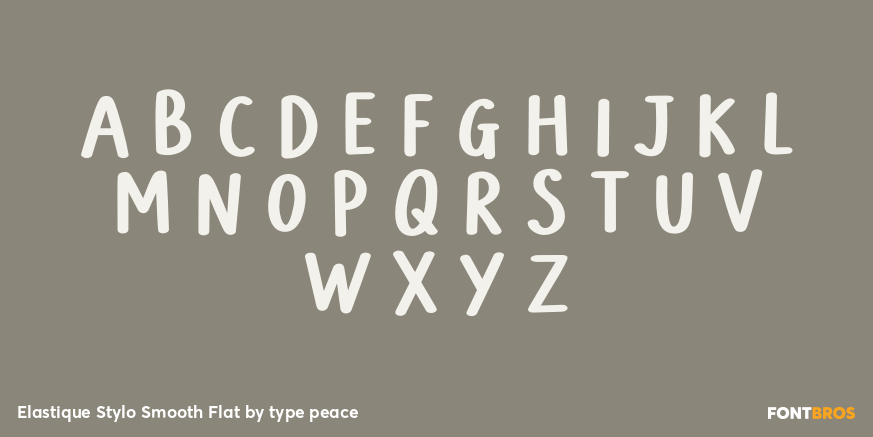 Elastique Stylo Smooth Flat Font Poster #1