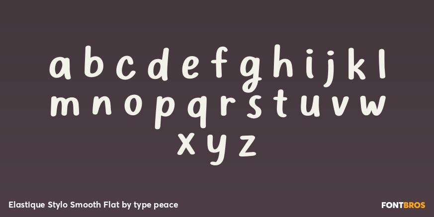 Elastique Stylo Smooth Flat Font Poster #1