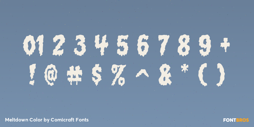 Meltdown Color Font Poster #1