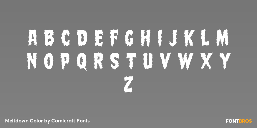 Meltdown Color Font Poster #2