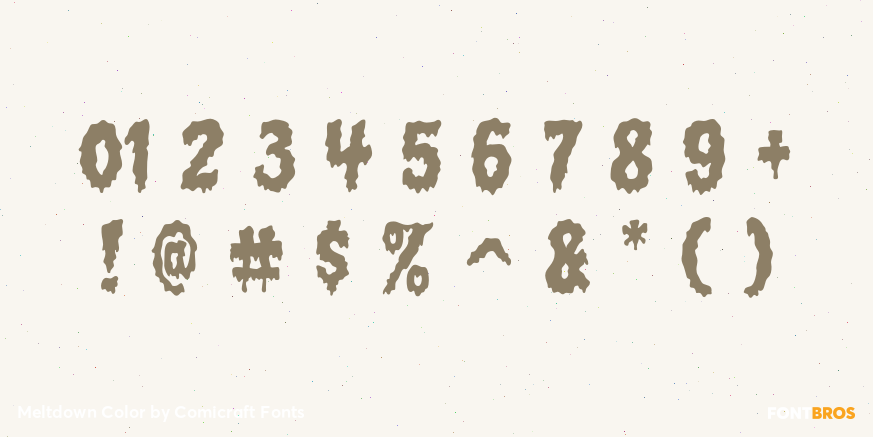 Meltdown Color Font Poster #4