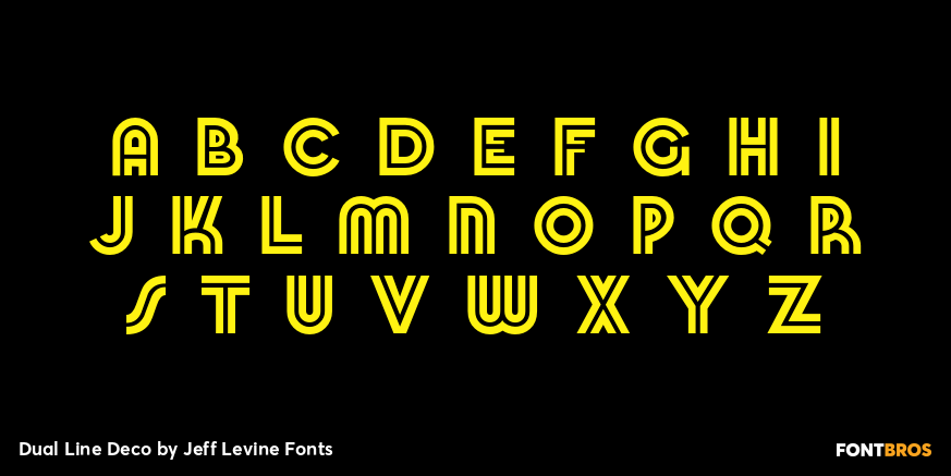 Dual Line Deco Font Poster #2