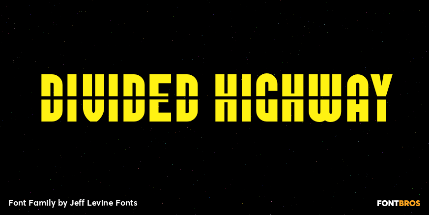 Divided Highway Font Poster