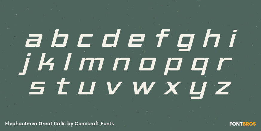 Elephantmen Great Italic Font Poster #3
