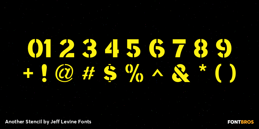 Another Stencil Font Poster #4