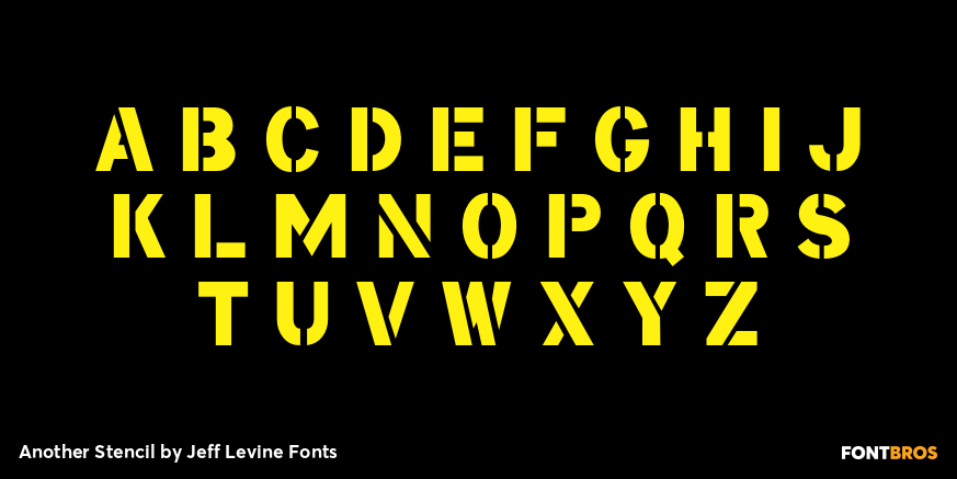 Another Stencil Font Poster #3